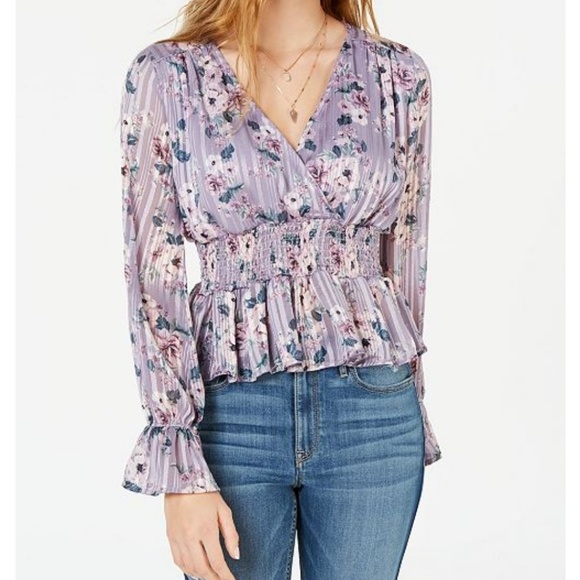 Crave Fame Tops - 🌼Crave Fame🌼smocked metallic top